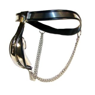 Chastity belt for male and female in stainless steel - custom made in