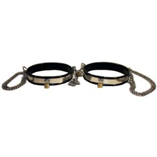 Bondage Thigh bands with pad locks and connecting chains